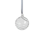 Clear Swirl Glass Ornament