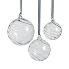 Clear Swirl Glass Ornament