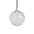 Clear Swirl Glass Ornament
