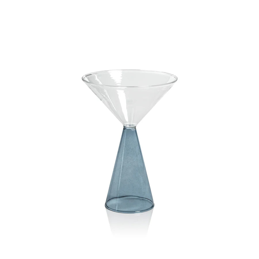 Colored Stem Martini Glass