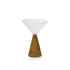 Colored Stem Martini Glass