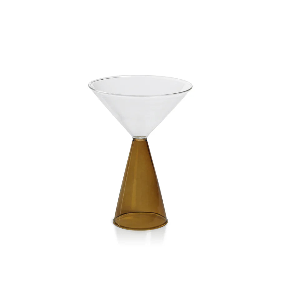 Colored Stem Martini Glass
