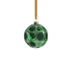 Green Dots Round Ornament