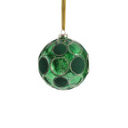 Green Dots Round Ornament