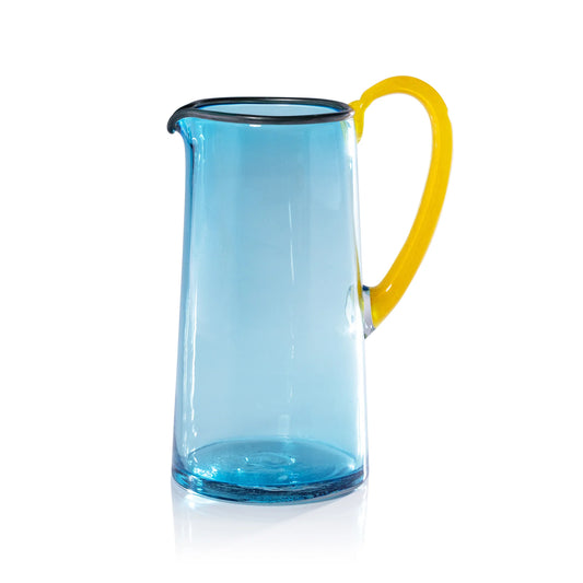 Blue and Yellow Juice Pitcher