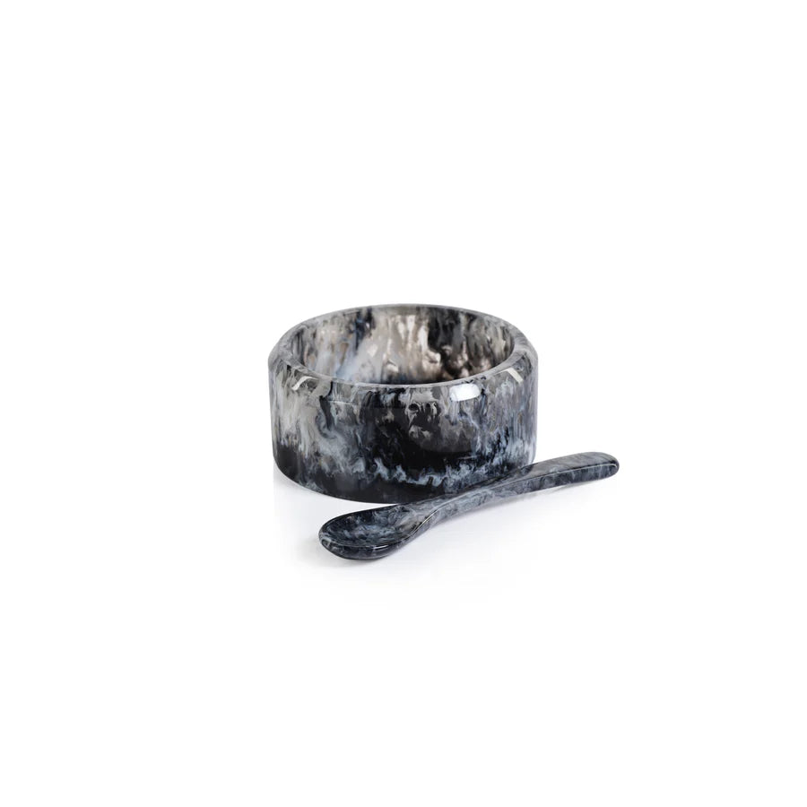 Salt and Pepper Bowl with Spoon