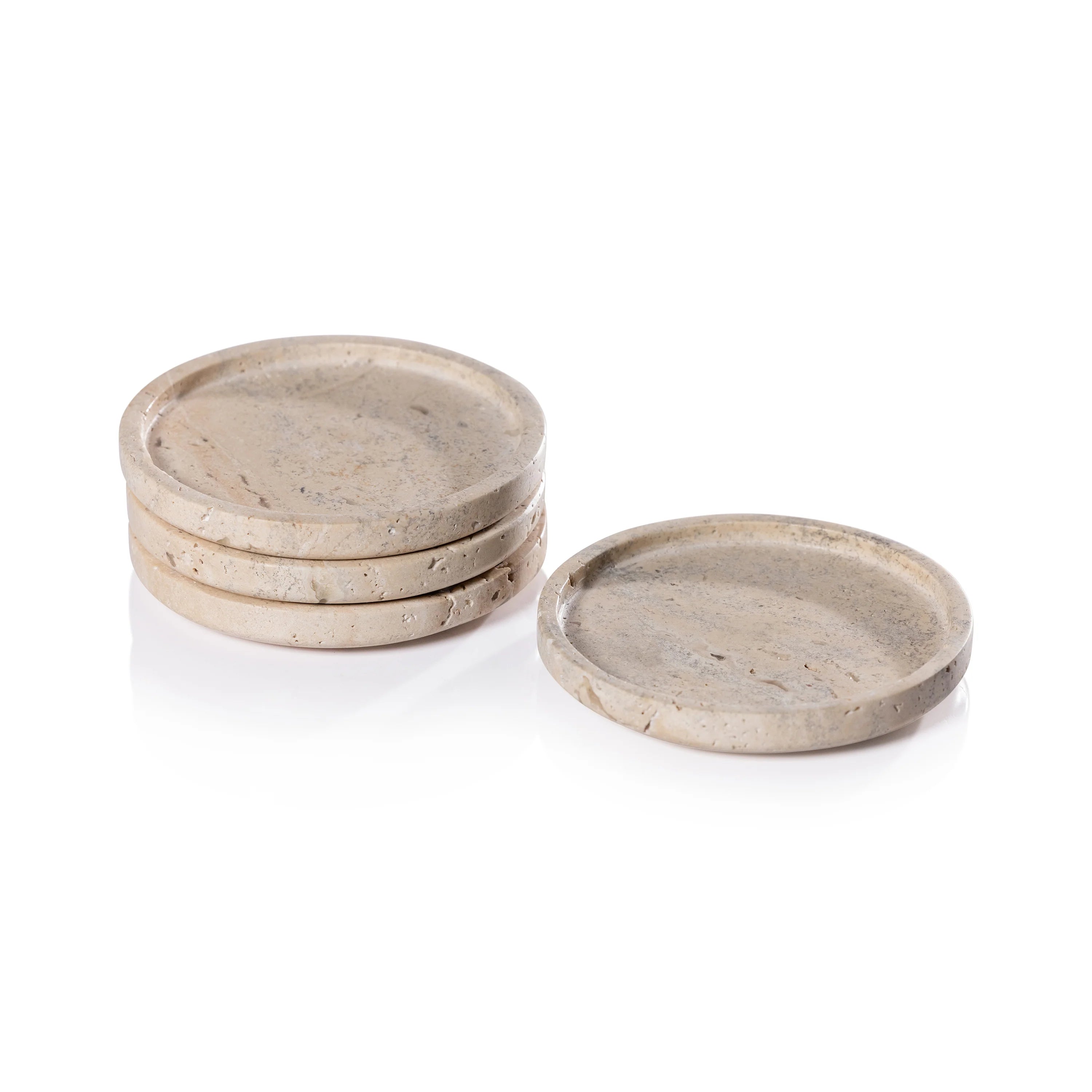 Travertine Coaster, Set of 4