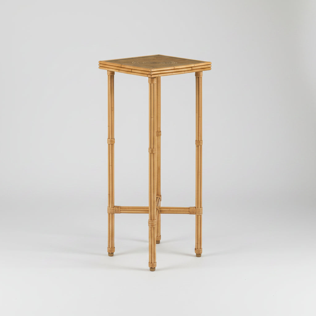 Geometric Rattan Drinks Table