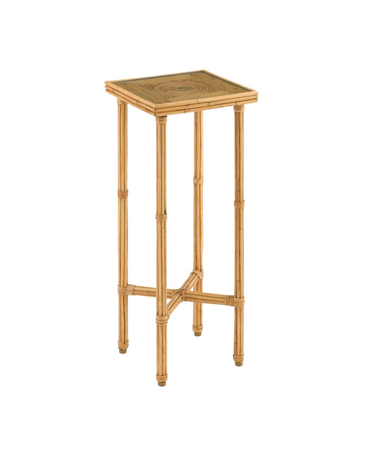 Geometric Rattan Drinks Table