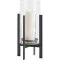 Hammered Glass + Iron Hurricane/Vase, Small