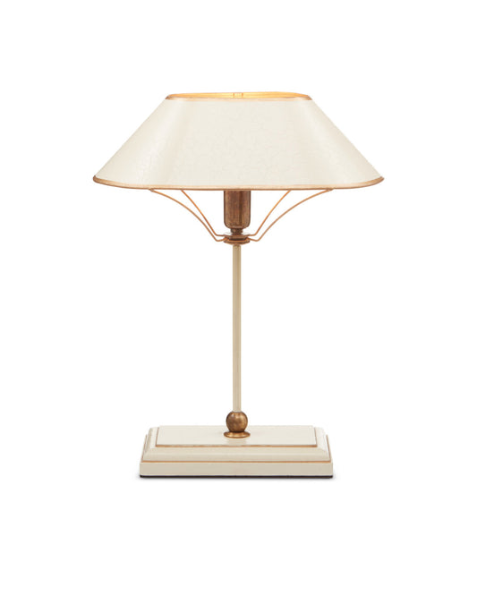 Ivory and Brass Table Lamp