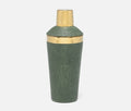 Green Shagreen and Gold Cocktail Shaker