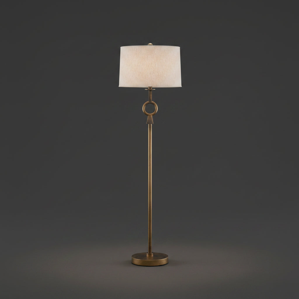 Antique Brass Circlet Floor Lamp