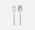 Polished Silver Bamboo 2-Piece Serving Set