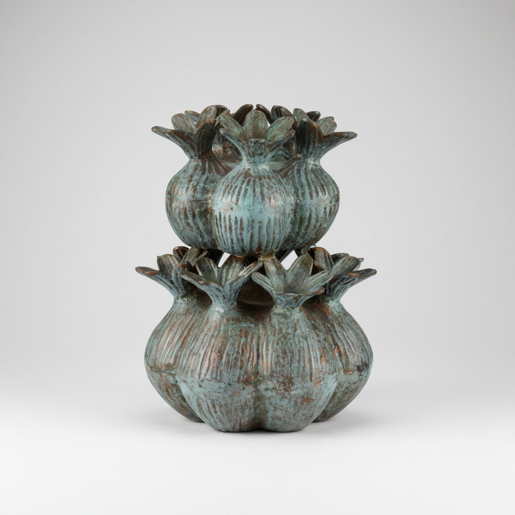 Verdigris Tulip Vase
