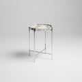 Floral Jade Marble Accent Table