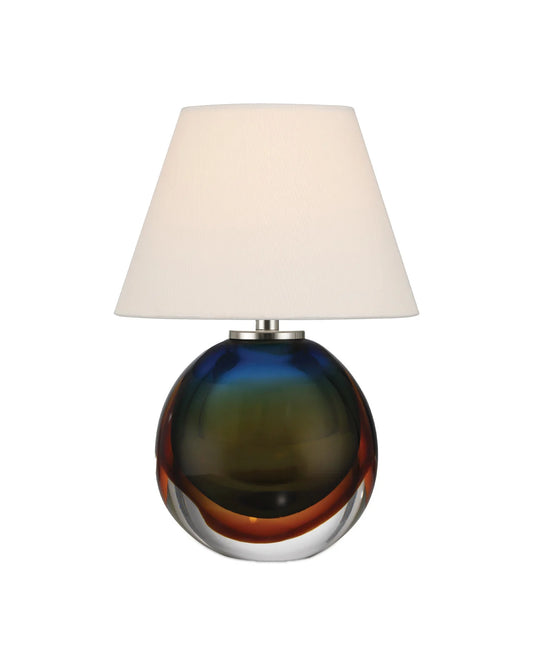 Layered Glass and Nickel Cordless Lamp