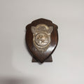 Mahogany and Brass Club Shield, 1860