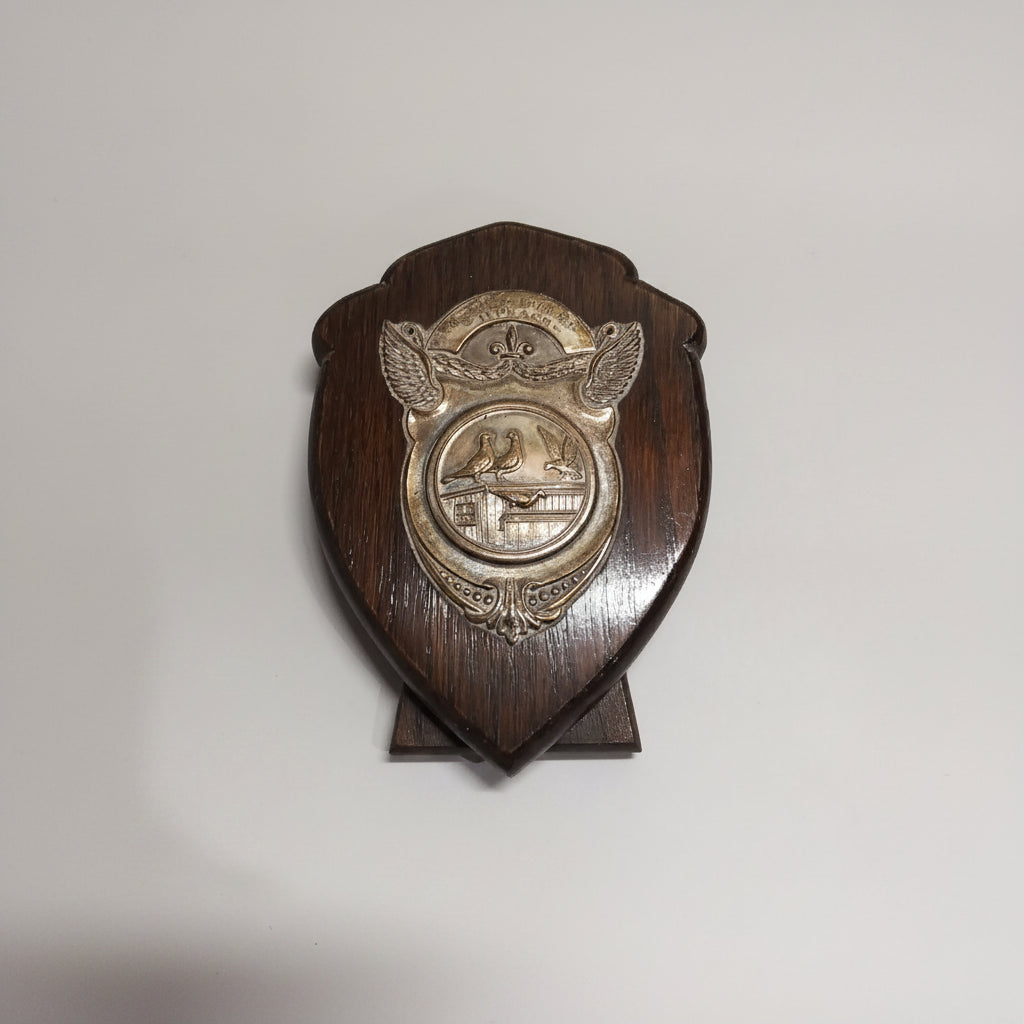 Mahogany and Brass Club Shield, 1860