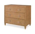 Hand-Woven Raffia Chest with Glass Top