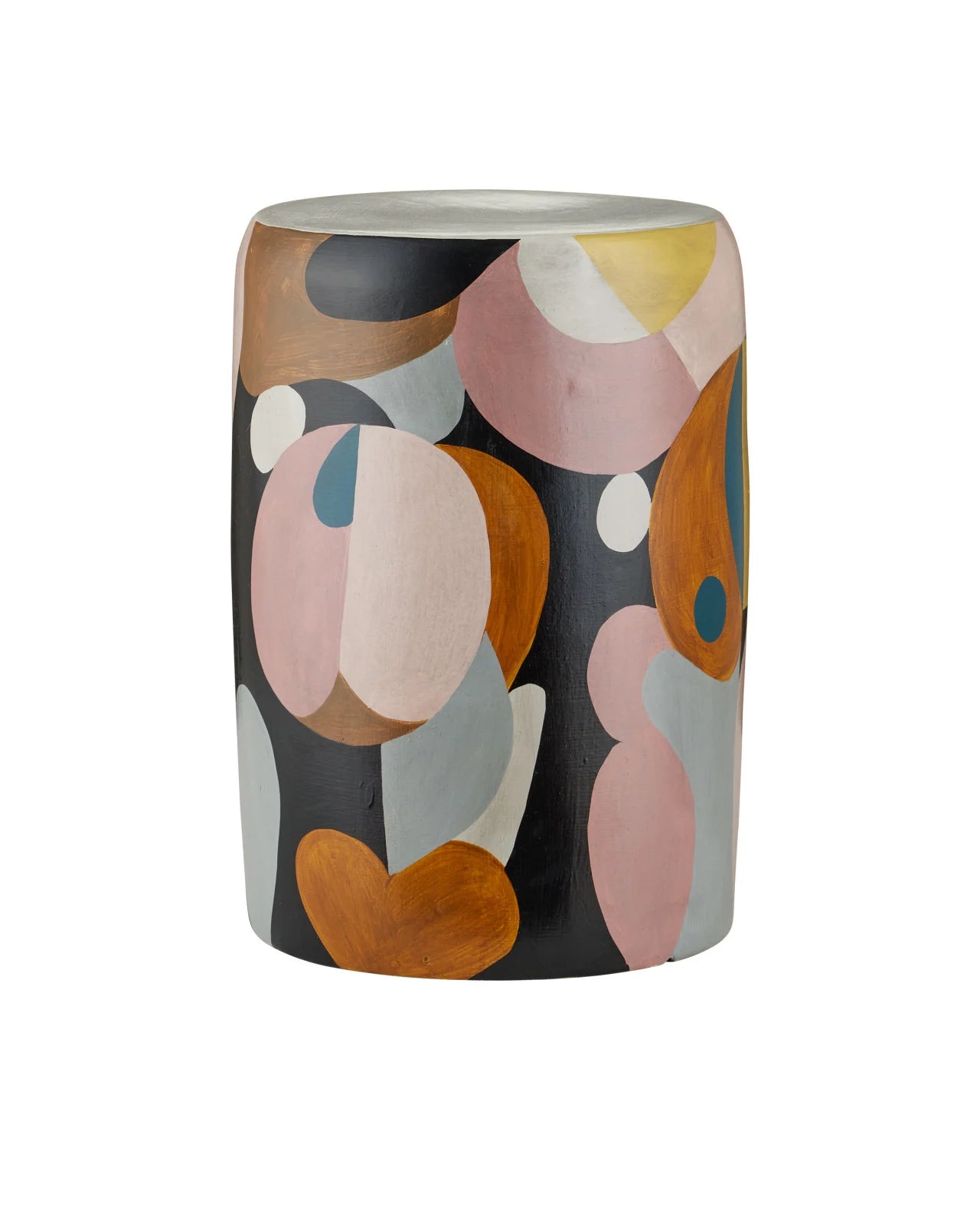 Hand-Painted Terracotta Accent Table