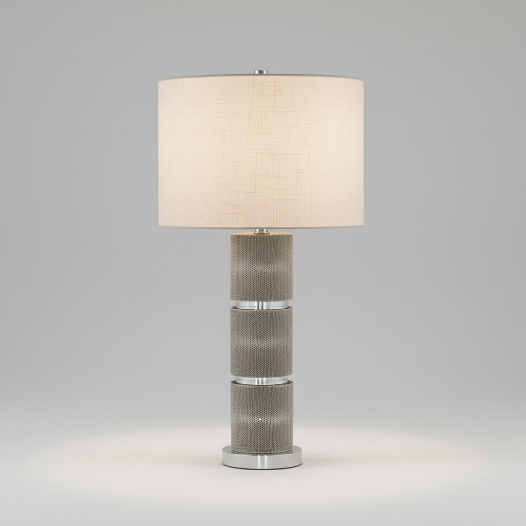 Shagreen and Crystal Rings Lamp