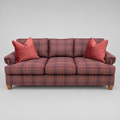 Plaid Sofa with Key Arm