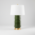 Green Glazed Porcelain Geometric Lamp