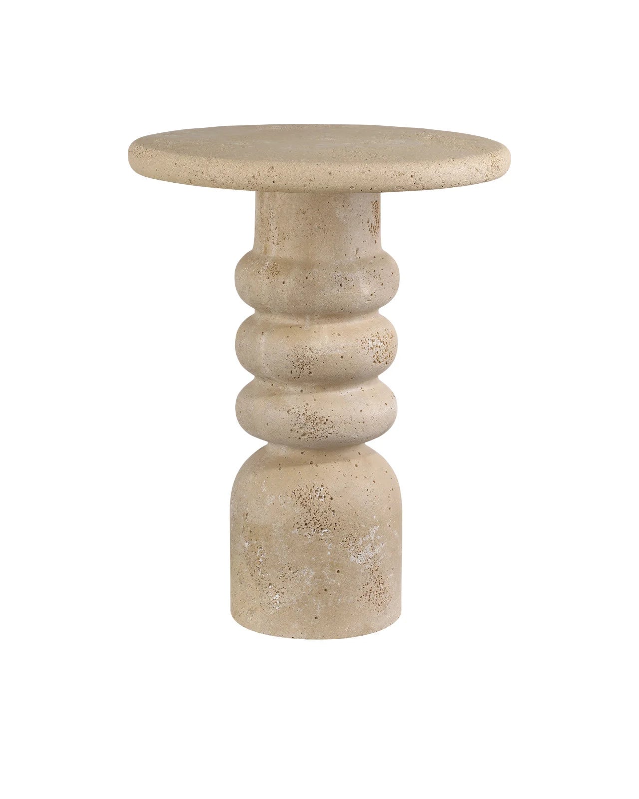 Travertine Accent Table