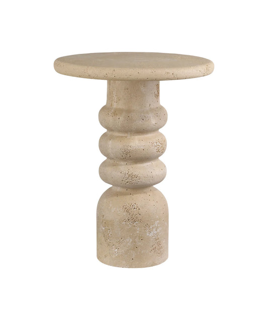 Travertine Accent Table