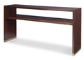 Simple Shelf Console in Ebony Cerused Finish