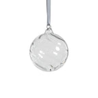 Clear Swirl Glass Ornament