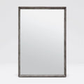 Cool Gray Faux Shagreen Shadowbox Mirror