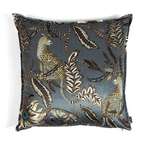 Velvet Pillow in Monkey Bean Ash