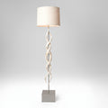 Double Twist Inner Kudu Horn Floor Lamp, Cream