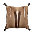 Springbok Hide Pillow with Leather Trims
