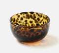 Hand-Blown Glass Pinch Bowl in Tortoise