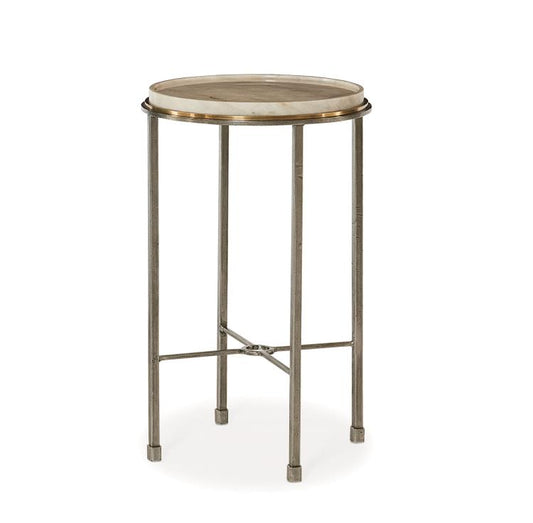 Steel and Marble Spot Table
