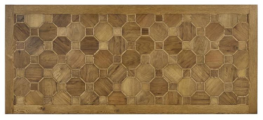 Oak and Walnut Parquet Dining Table