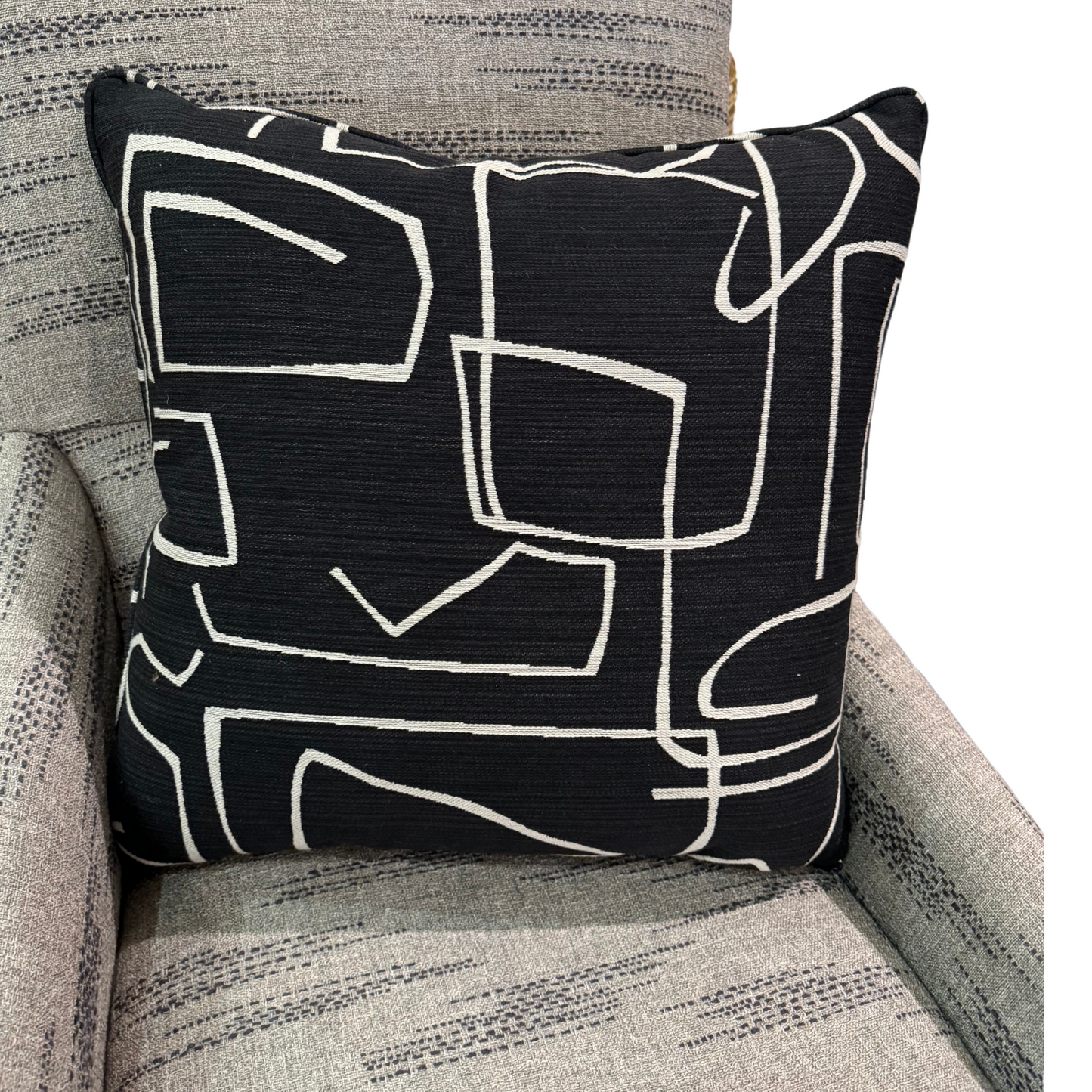 Scribble Pillow in Black