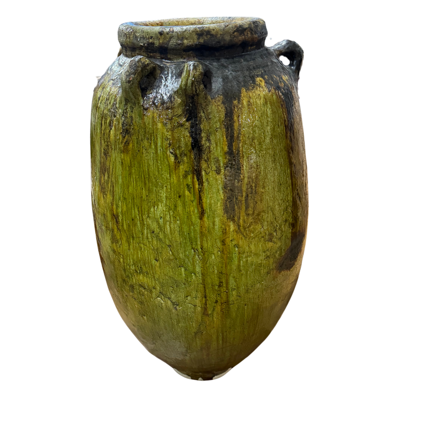 Large Moroccan Amber Glazed Pot