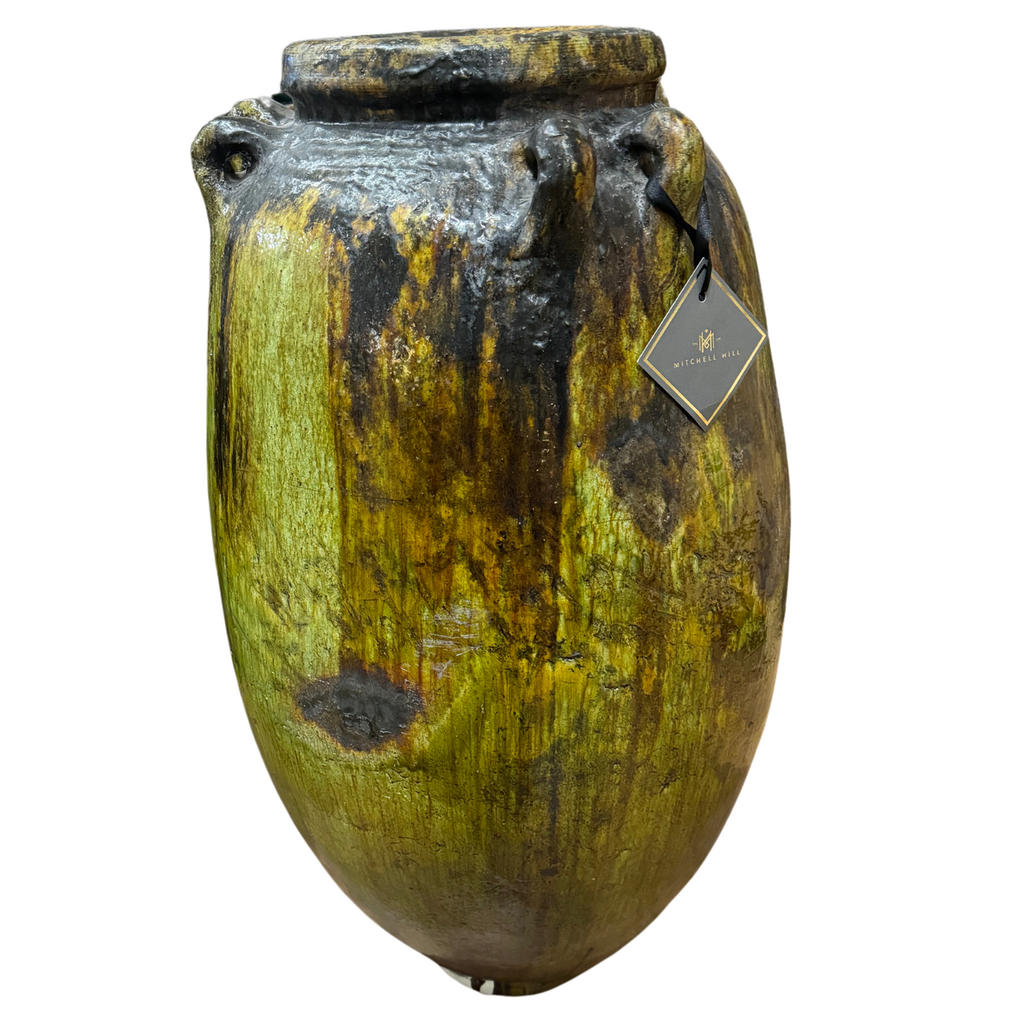 Large Moroccan Amber Glazed Pot