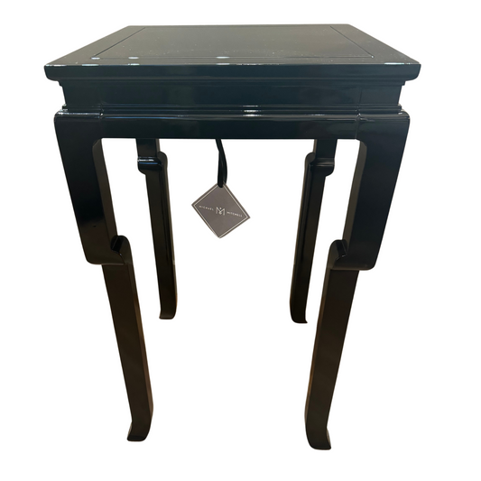 Made to Measure Pedestal Table Lacquered in Black