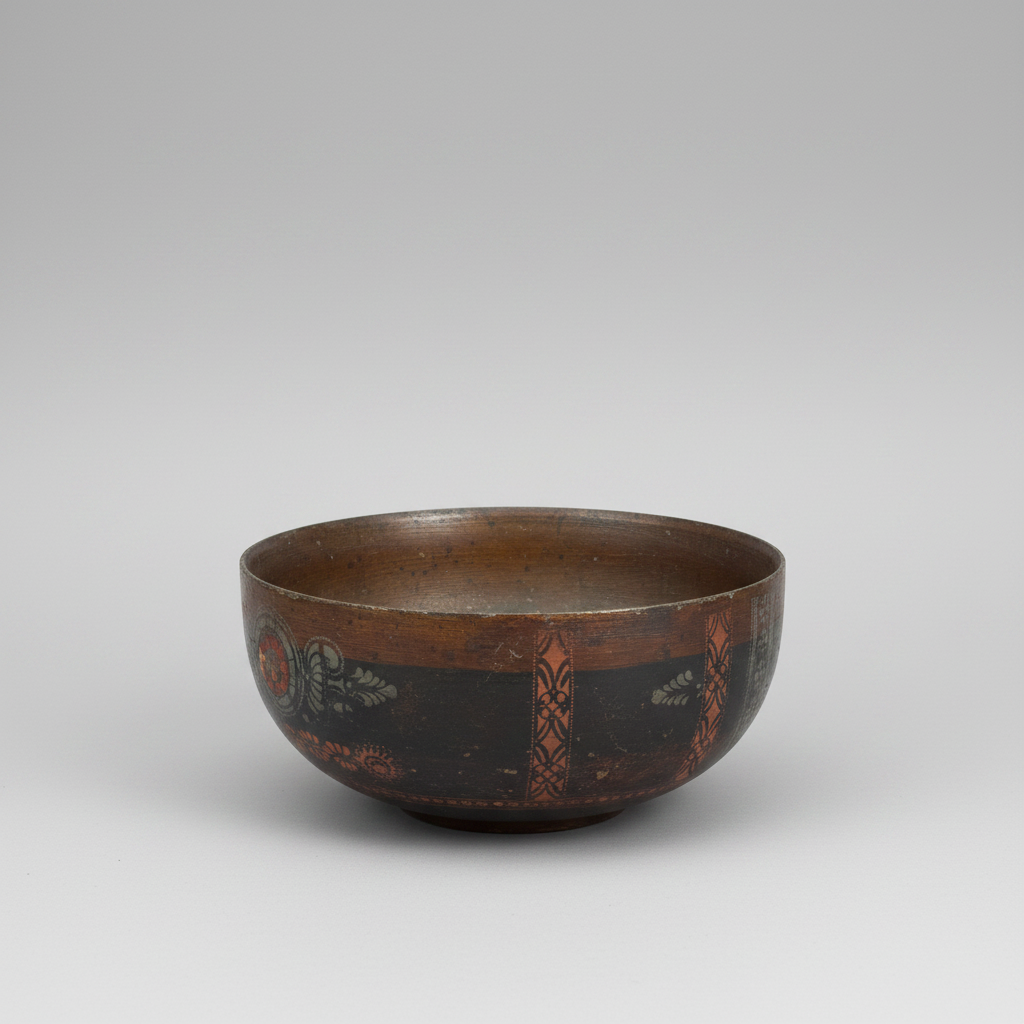 Painted Wooden Bowl c1880