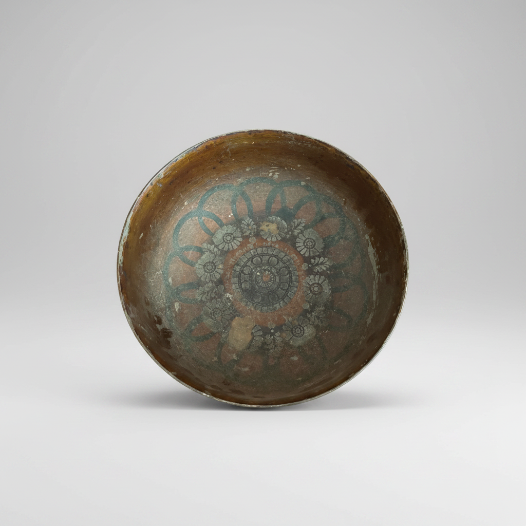Painted Wooden Bowl c1880