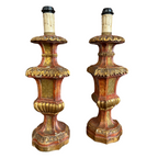 Pair of Rust Colored Italian Lamps c. 1900
