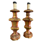 Pair of Rust Colored Italian Lamps c. 1900