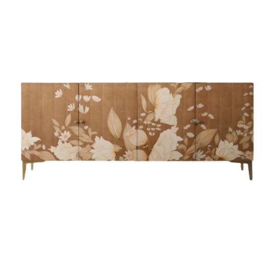 Floral Wooden Sideboard