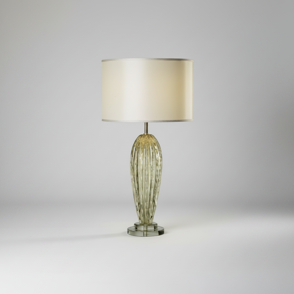 Murano Glass Lamp in Gold, Pair