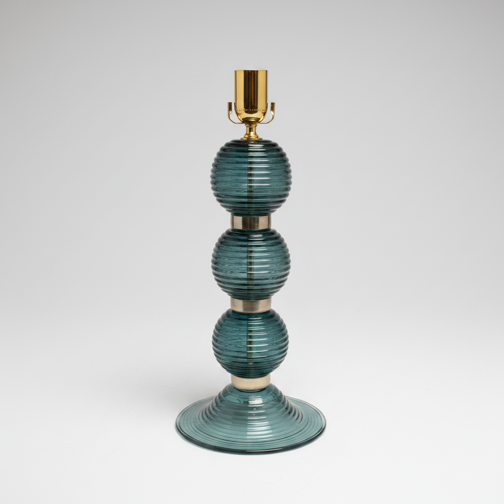 Murano Glass Lamp in Teal